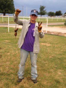 She caught gopher #2--North Texas Wildlife Control taught her how!